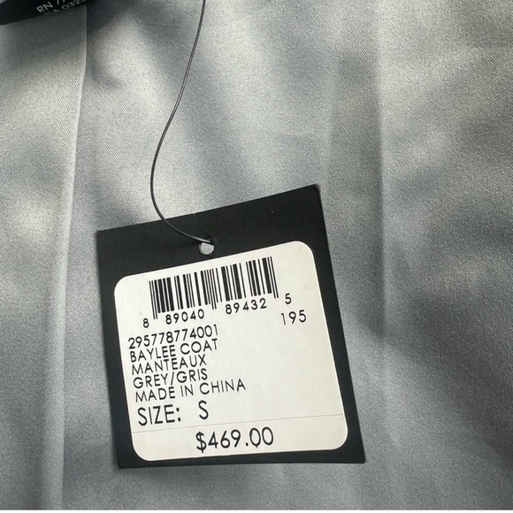 Club Monoco Baylee Long Wrap Wool Coat Gray Size S - Picture 15 of 15